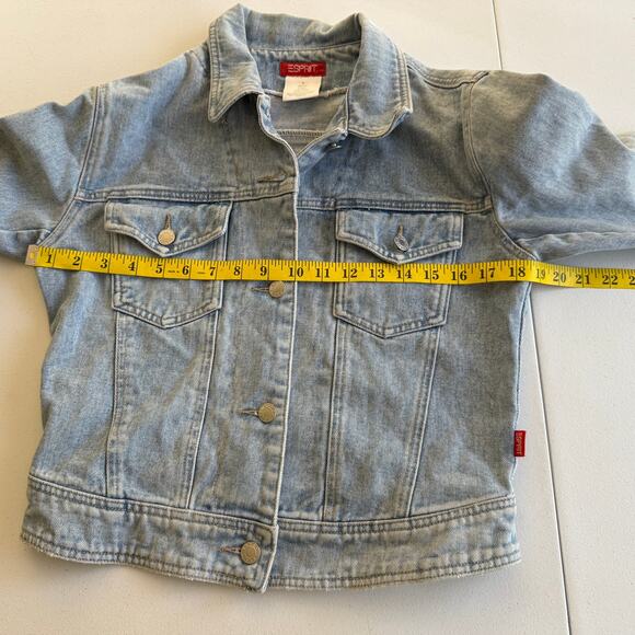 Esprit Denim Jacket Women Small Blue Long Sleeve Button Y2K Vintage Classic - Picture 4 of 8